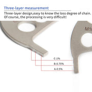 FnLune Risk RL305 3 in 1 Bike Bicycle Chain Checker Wear Indicator Chain Hook Bolt Measurement For 8 9 10 11 Speeds Stainless Steel - FnLune