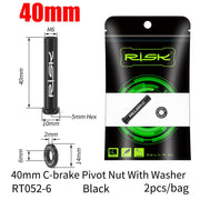 FnLune RISK Road Bike C Brake Pivot Center Nut with Washer c Front Rear Brake Caliper Screw Bolt Titanium Alloy M6x10/15/20/25/30/40mm - FnLune