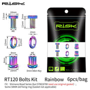 FnLune RISK Titanium Road Bike Shifter Lever Fixing Screw Gear Shift Clamp Ring Bolt Change Head Fixed Nut for SRAM Shimano R8000 FORCE - FnLune