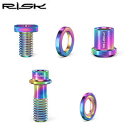 FnLune RISK Titanium Road Bike Shifter Lever Fixing Screw Gear Shift Clamp Ring Bolt Change Head Fixed Nut for SRAM Shimano R8000 FORCE - FnLune