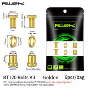 FnLune RISK Titanium Road Bike Shifter Lever Fixing Screw Gear Shift Clamp Ring Bolt Change Head Fixed Nut for SRAM Shimano R8000 FORCE - FnLune