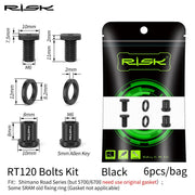 FnLune RISK Titanium Road Bike Shifter Lever Fixing Screw Gear Shift Clamp Ring Bolt Change Head Fixed Nut for SRAM Shimano R8000 FORCE - FnLune