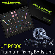 FnLune RISK UT R8000 Titanium Alloy Screw Set for Highway Vehicles C - Clip Brake Front and Rear Shift Transmission Screw Groupset - FnLune