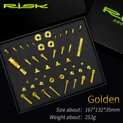 FnLune RISK UT R8000 Titanium Alloy Screw Set for Highway Vehicles C - Clip Brake Front and Rear Shift Transmission Screw Groupset - FnLune