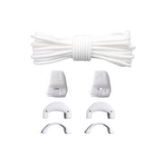 FnLune Round Tennis Laces for SALOMON Without ties Adult Kids No tie Shoe laces Quality Running Sneakers Shoelaces Black White - FnLune