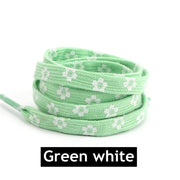 FnLune Sakura Shoelaces Flat Little Daisies Shoe laces High - top Canvas Sneakers Shoelace AF1 Laces Shoe Strings 100/120/140/160CM - FnLune