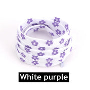 FnLune Sakura Shoelaces Flat Little Daisies Shoe laces High - top Canvas Sneakers Shoelace AF1 Laces Shoe Strings 100/120/140/160CM - FnLune
