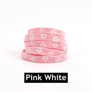 FnLune Sakura Shoelaces Flat Little Daisies Shoe laces High - top Canvas Sneakers Shoelace AF1 Laces Shoe Strings 100/120/140/160CM - FnLune