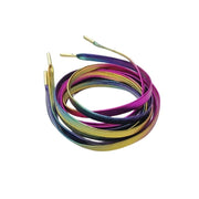 FnLune Soft PU Sheepskin Creative Shoelaces Trend Personality Laser Leather - FnLune