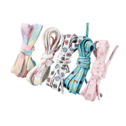 FnLune Sun Moon Star Fruit Pattern Colorful Trend Fashion Colorful Flat Shoelaces - FnLune