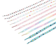 FnLune Sun Moon Star Fruit Pattern Colorful Trend Fashion Colorful Flat Shoelaces - FnLune