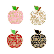 FnLune Teacher's Day Gift Brooch Apple Shape - FnLune