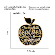 FnLune Teacher's Day Gift Brooch Apple Shape - FnLune