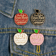 FnLune Teacher's Day Gift Brooch Apple Shape - FnLune