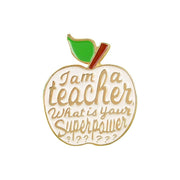 FnLune Teacher's Day Gift Brooch Apple Shape - FnLune
