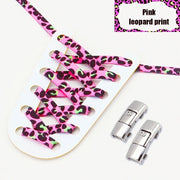 FnLune Tiger/Snake/Leopard No Tie Shoe laces Press Lock Shoelaces Without ties Animal Pattern Elastic Laces Sneakers Shoe Accessories - FnLune