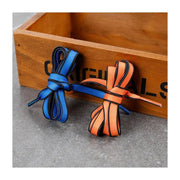 FnLune Two - dimensional Orange Blue Fashion Colorful Flat Shoelaces Flat Canvas Sneakers Shoe Laces Shoes Strings Shoe Accessories - FnLune