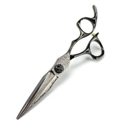 FnLune VG - 10 6 inch Black Damascus Pattern Hairdressing Scissors - FnLune