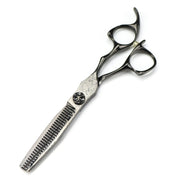 FnLune VG - 10 6 inch Black Damascus Pattern Hairdressing Scissors - FnLune