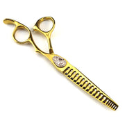 FnLune VG - 10 6 Inch Gold Diamond Hairdressing Scissors - FnLune