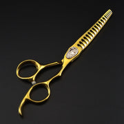 FnLune VG - 10 6 Inch Gold Diamond Hairdressing Scissors - FnLune