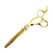FnLune VG - 10 6 Inch Gold Diamond Hairdressing Scissors - FnLune