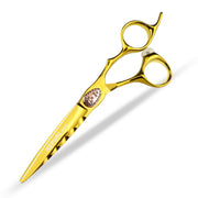 FnLune Vg - 10 6 Inch Gold Diamond Hairdressing Scissors - FnLune