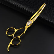 FnLune VG - 10 6 Inch Gold Diamond Hairdressing Scissors - FnLune