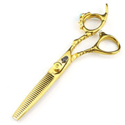 FnLune vg - 10 6 Inch Gold Emerald Ring Hairdressing Scissors - FnLune