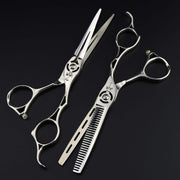 FnLune VG - 10 6.0 Inch Silver Hairdressing Scissors - FnLune