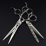 FnLune VG - 10 6.0 Inch Silver Hairdressing Scissors - FnLune