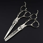FnLune VG - 10 6.0 Inch Silver Hairdressing Scissors - FnLune