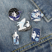 FnLune Whale Astronaut Drift Bottle Pin - FnLune