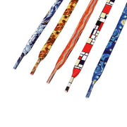 FnLune World Famous Paintings Series Colorful Trend Fashion Colorful Flat Shoelaces Flat Canvas Sneakers Shoe Laces Shoes Strings - FnLune