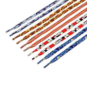 FnLune World Famous Paintings Series Colorful Trend Fashion Colorful Flat Shoelaces Flat Canvas Sneakers Shoe Laces Shoes Strings - FnLune